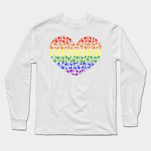 LGBT symbol heart Long Sleeve T-Shirt by GULSENGUNEL